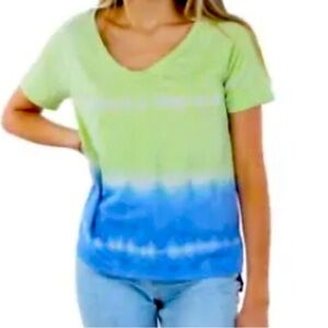 Anthro / Maronie Blue/Green Tie Dye Tee